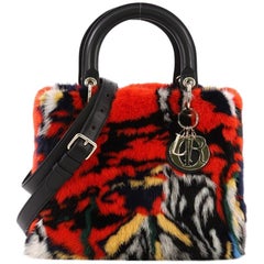 Christian Dior Lady Dior Handbag Limited Edition Printed Mink Medium