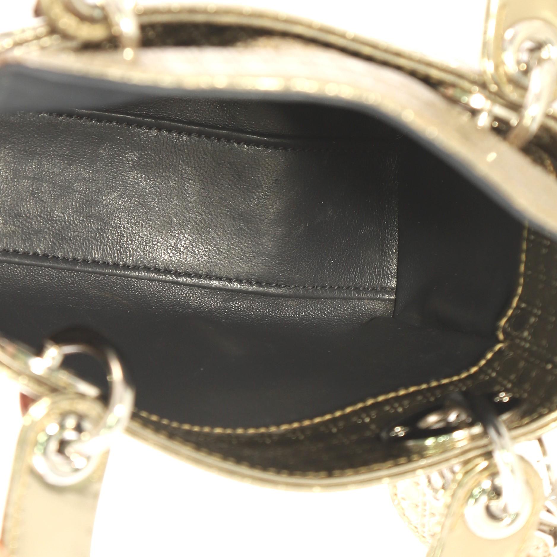 Christian Dior Lady Dior Handbag Micro Cannage Perforated Calfskin Micro 2