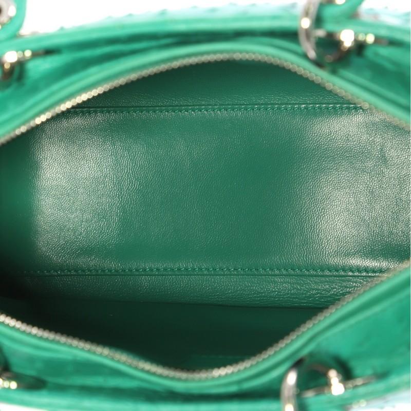 Christian Dior Lady Dior Handbag Ostrich Large In Good Condition In NY, NY