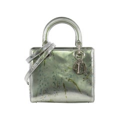 Christian Dior Lady Dior Handbag Printed Leather Medium