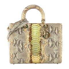 Christian Dior Lady Dior Handbag Python Large