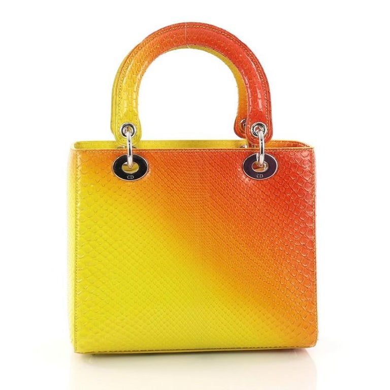 Christian Dior Lady Dior Handbag Python Medium at 1stDibs