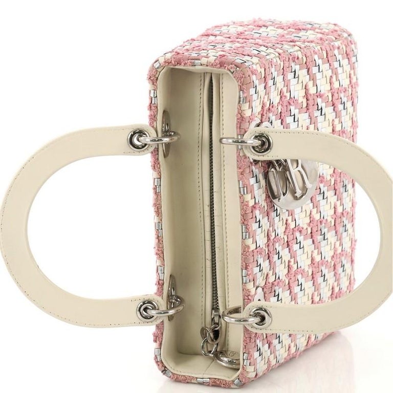 Christian Dior, Lady Dior Pink Tweed Top Handle Bag