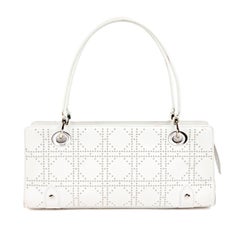 Christian Dior Lady Dior Joy in White Studded Leather