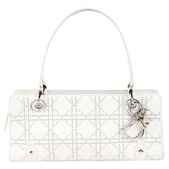Christian Dior Lady Dior Joy in White Studded Leather