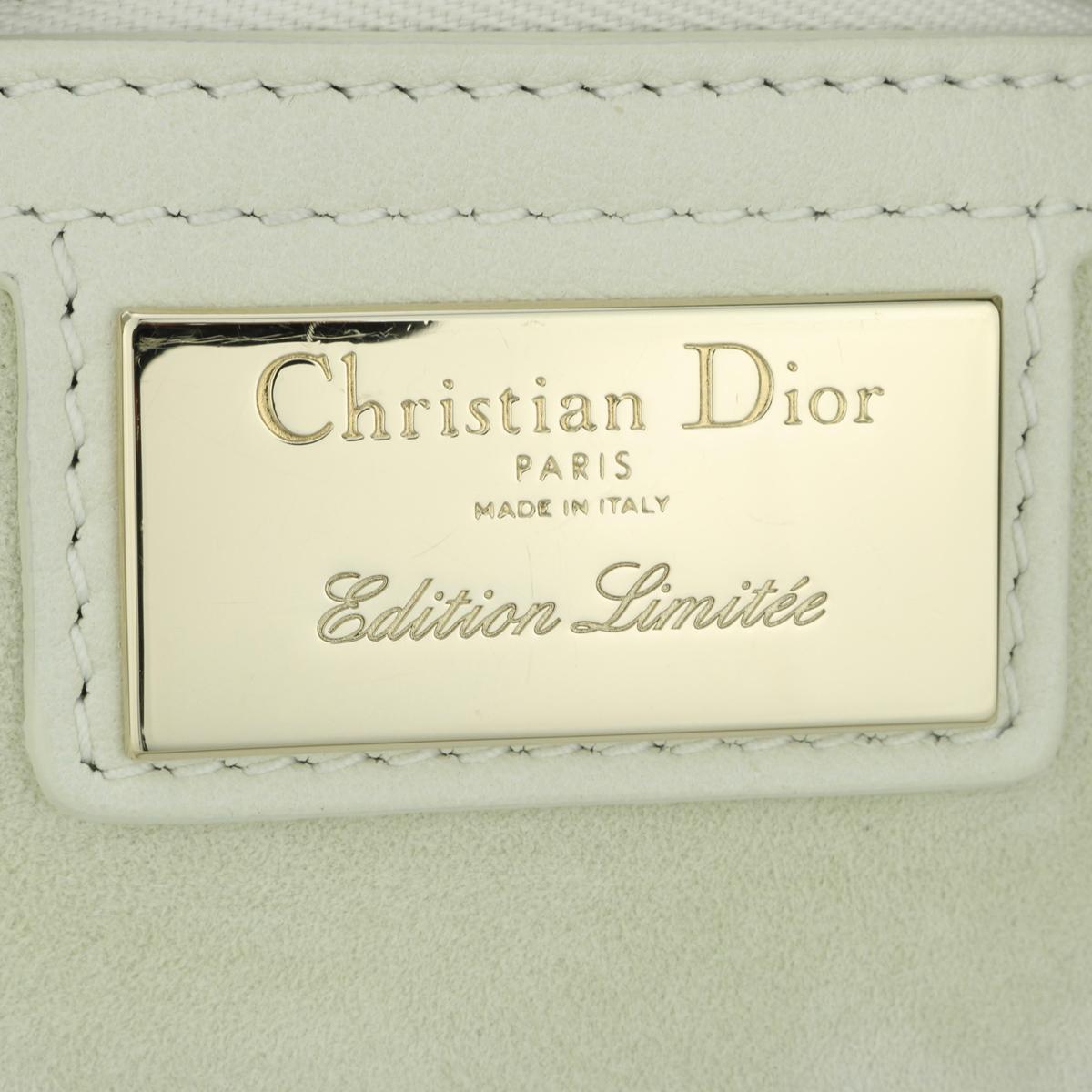 Christian Dior Lady Dior Medium Tasche in Amour Druck aus cremefarbenem weißem Kalbsleder GHW 2018 12