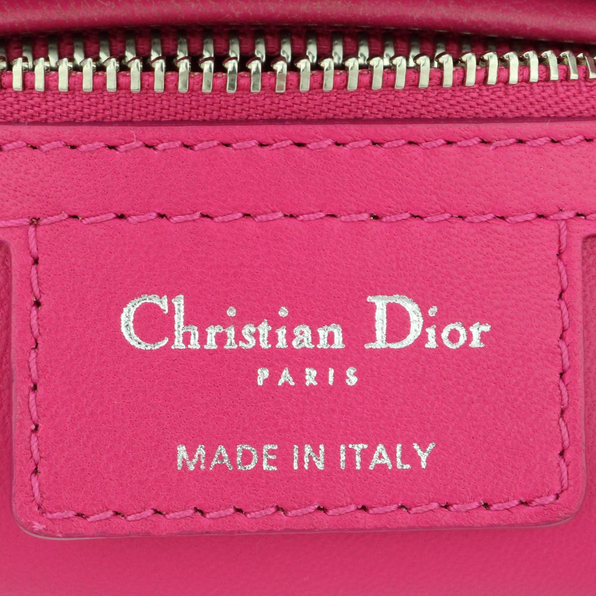 Christian Dior Lady Dior Medium Tasche aus rosa & silbernem Tweed & Leder SHW 2013 im Angebot 11