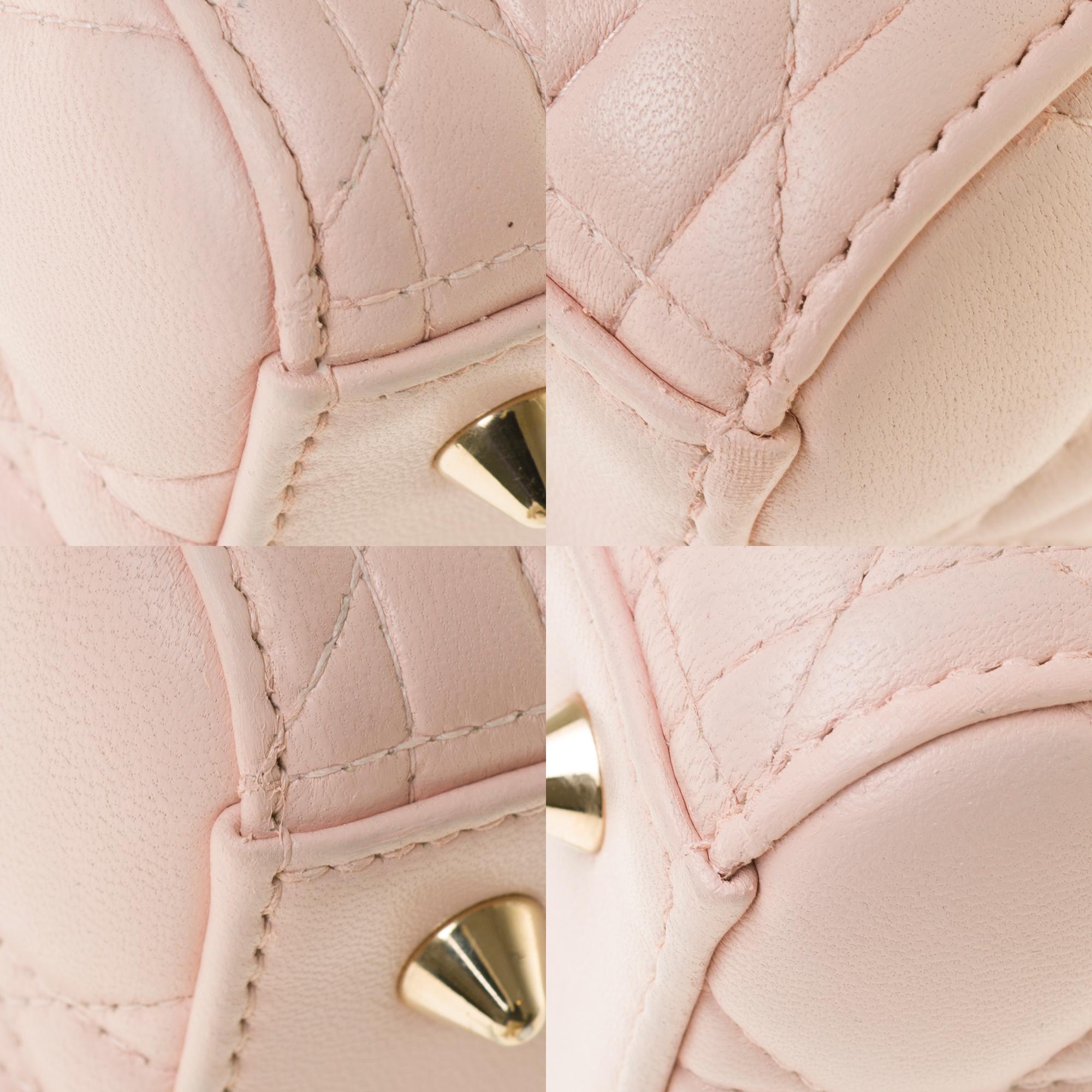  Christian Dior Lady Dior Medium size handbag in Baby Pink cannage leather, CHW 5
