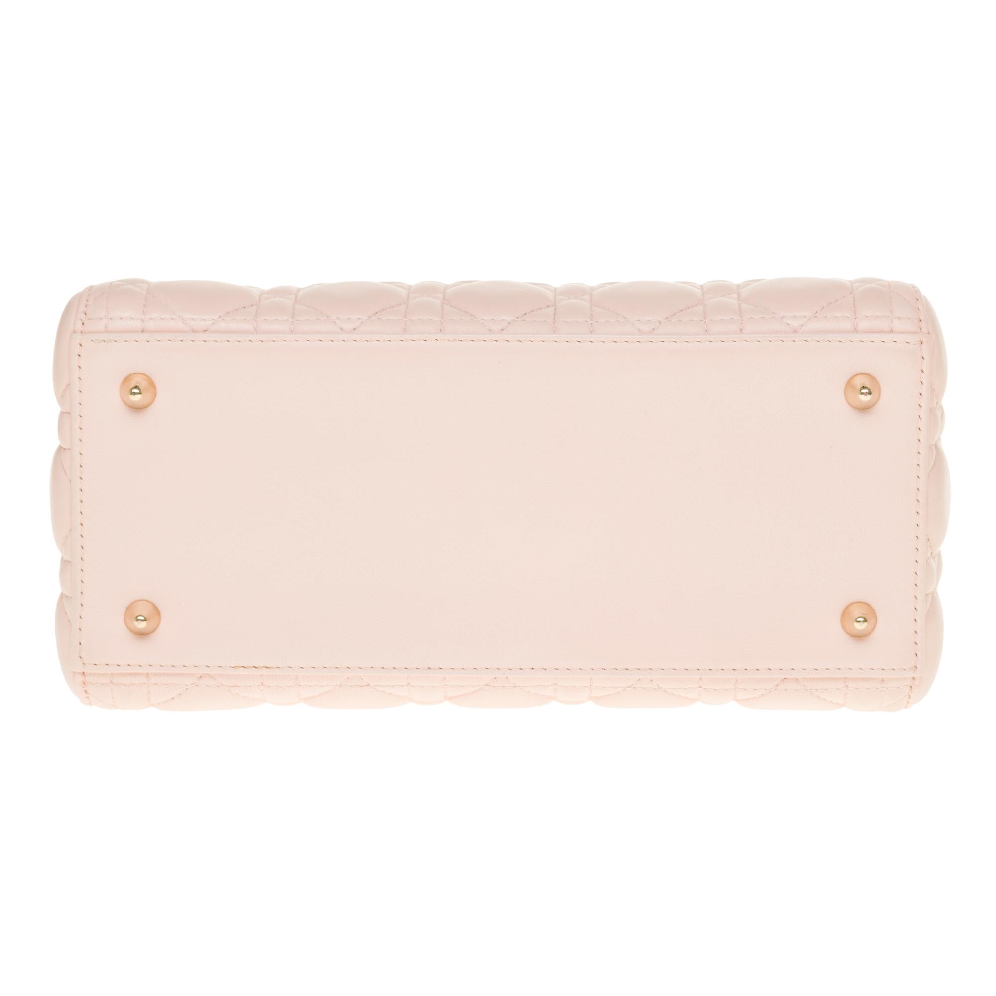  Christian Dior Lady Dior Medium size handbag in Baby Pink cannage leather, CHW 4