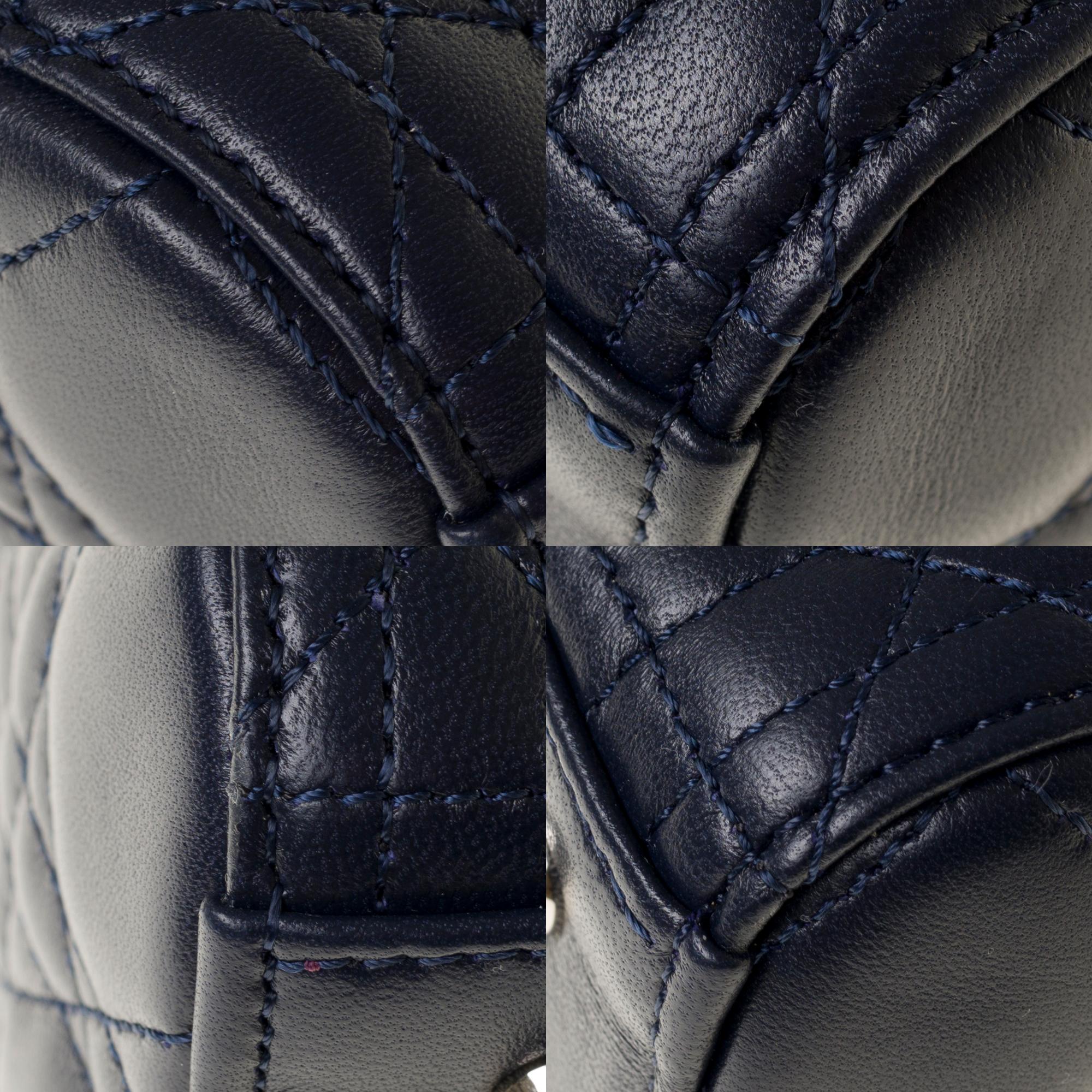  Christian Dior Lady Dior Medium size handbag in blue navy cannage leather, PHW 5