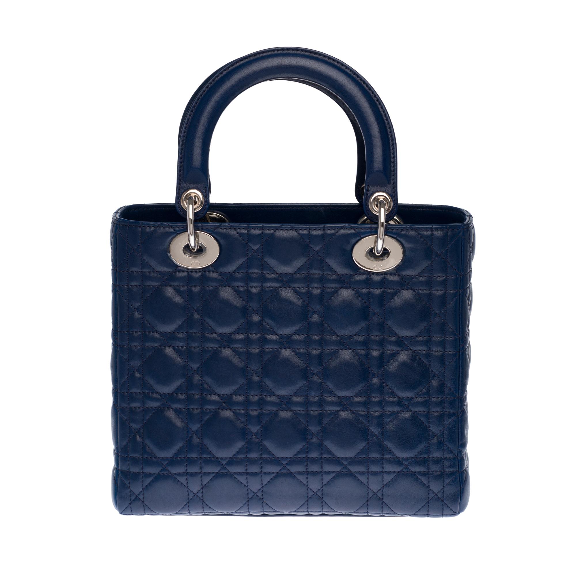 Lady dior navy blue cheap