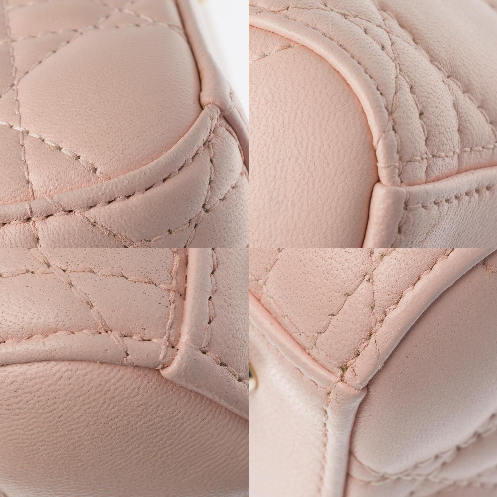  Christian Dior Lady Dior Medium size handbag in Pink cannage leather, GHW 2