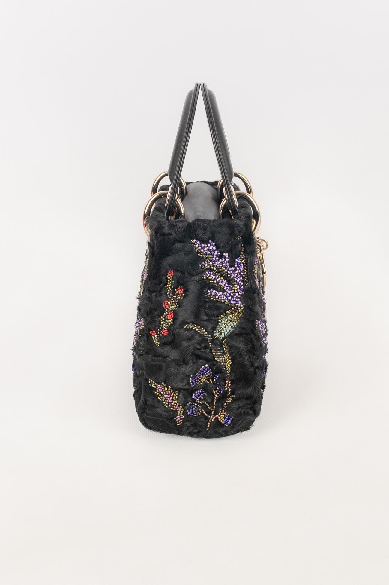Black Christian Dior 'Lady Dior mini' bag Limited Edition 2019 For Sale