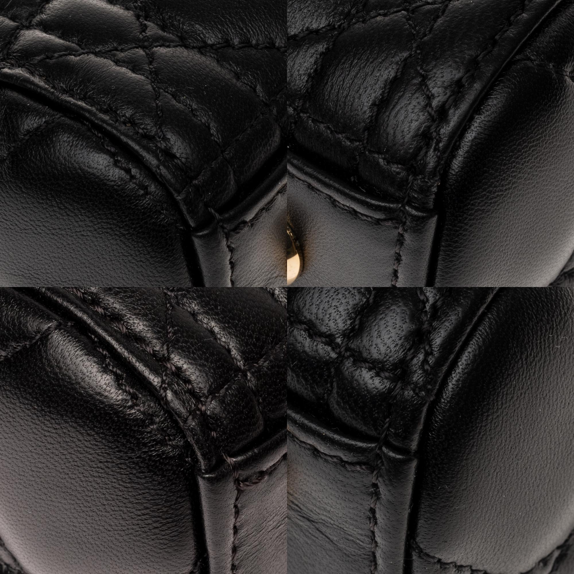  Christian Dior Lady Dior MM (Medium size) handbag in black cannage leather, GHW 2