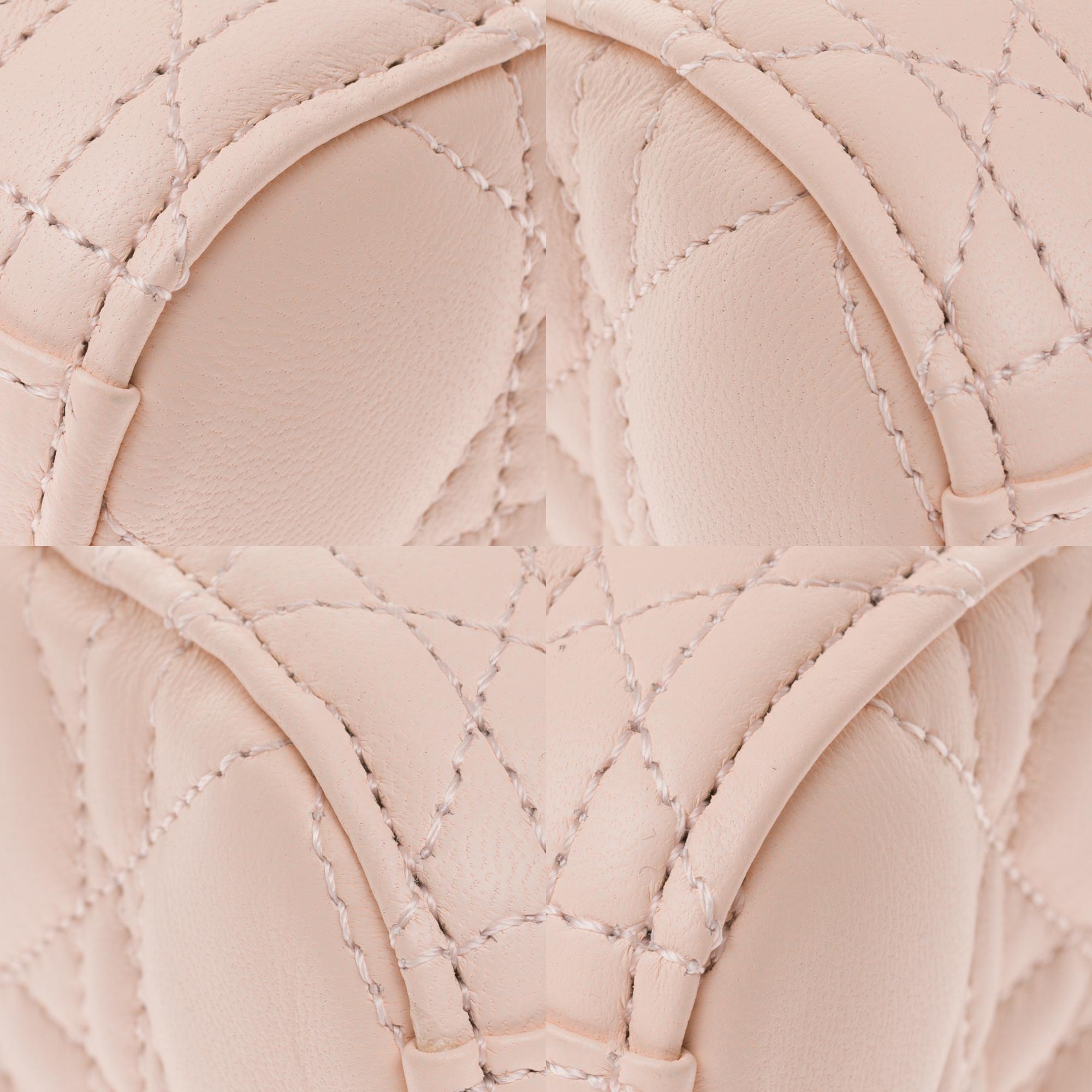  Christian Dior Lady Dior MM (Medium size) handbag in Pink cannage leather, GHW 4
