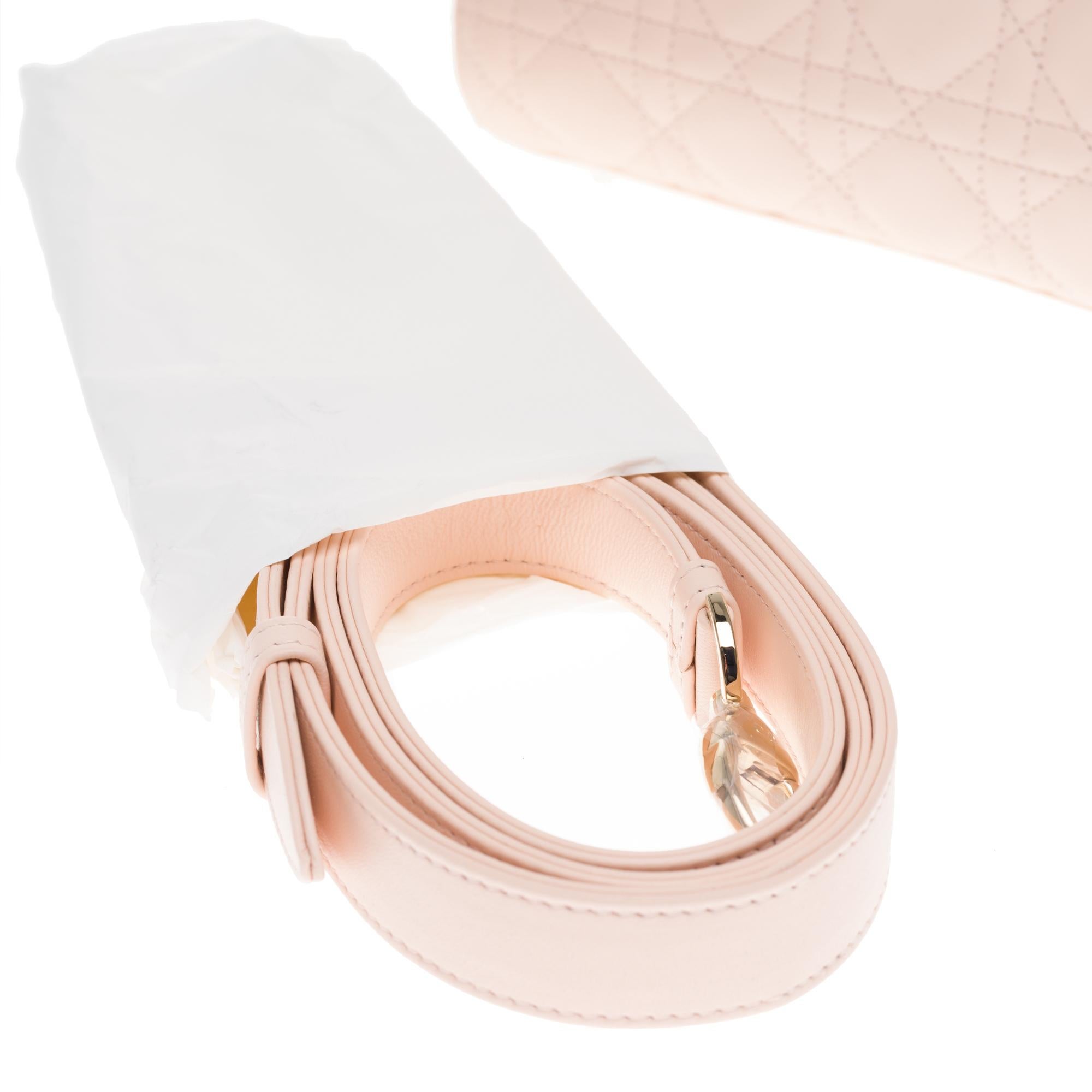  Christian Dior Lady Dior MM (Medium size) handbag in Pink cannage leather, GHW 1