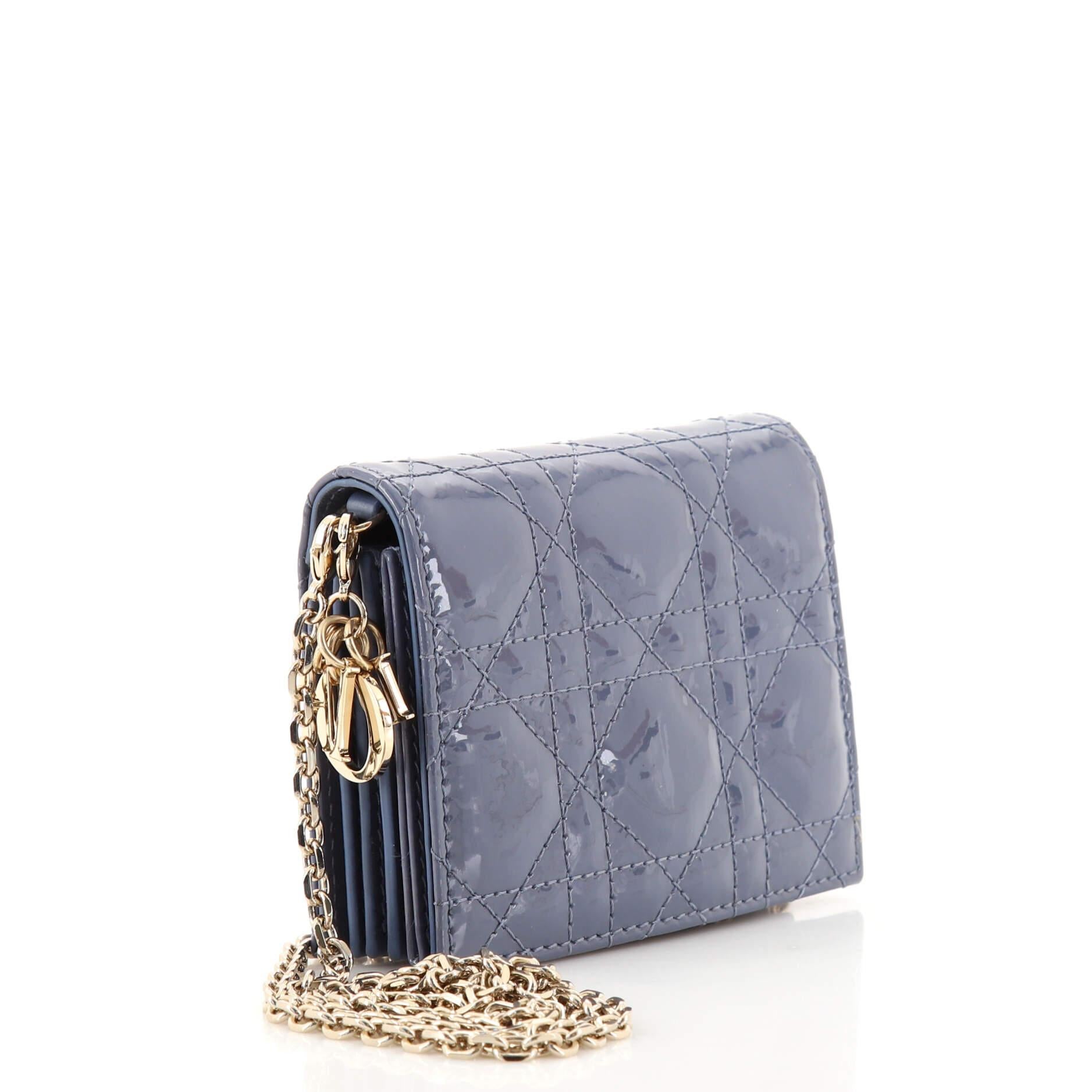 dior card holder with chain