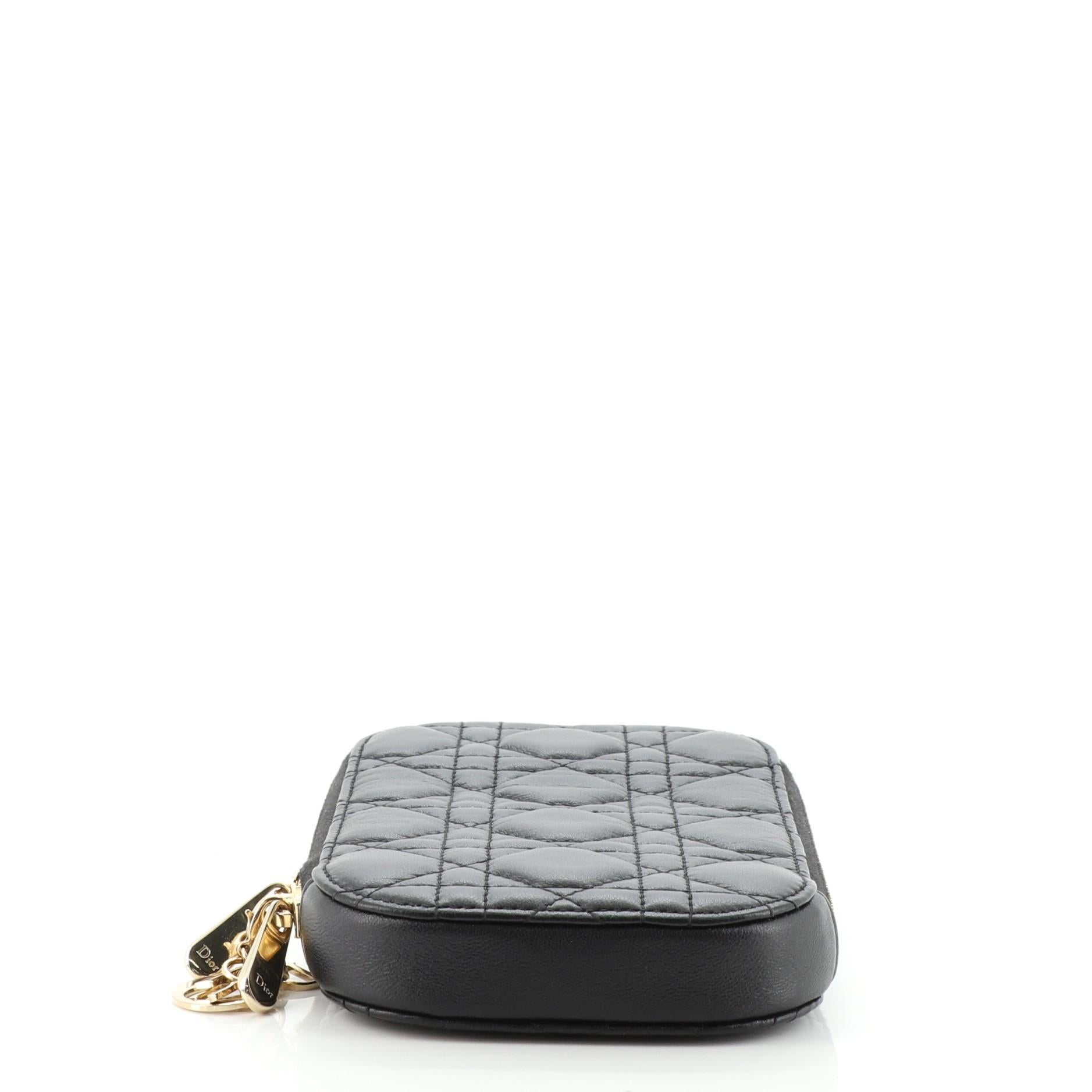 lady dior phone pouch