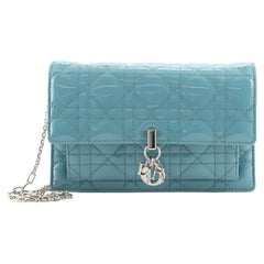 Christian Dior Lady Dior Pocket Chain Pouch Cannage Quilt Patent