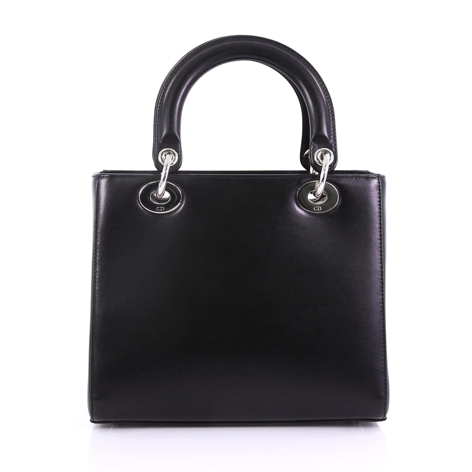 Christian Dior Lady Dior Pockets Handbag Leather Medium In Good Condition In NY, NY