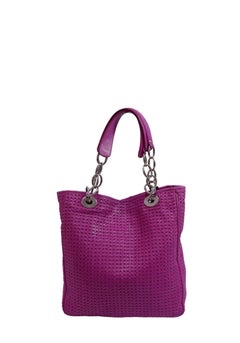 Christian Dior Lady Dior Purple Woven Leather Tote Bag