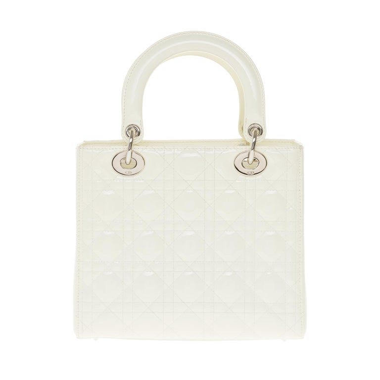 Leather handbag Dior White in Leather - 28051376