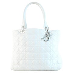 Christian Dior Lady Dior Soft Tote Cannage Quilt Lambskin Large