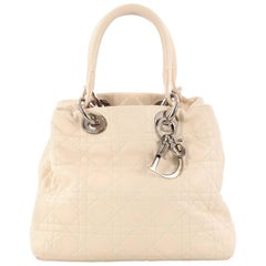 Christian Dior Lady Dior Soft Tote Cannage Quilt Lambskin Medium