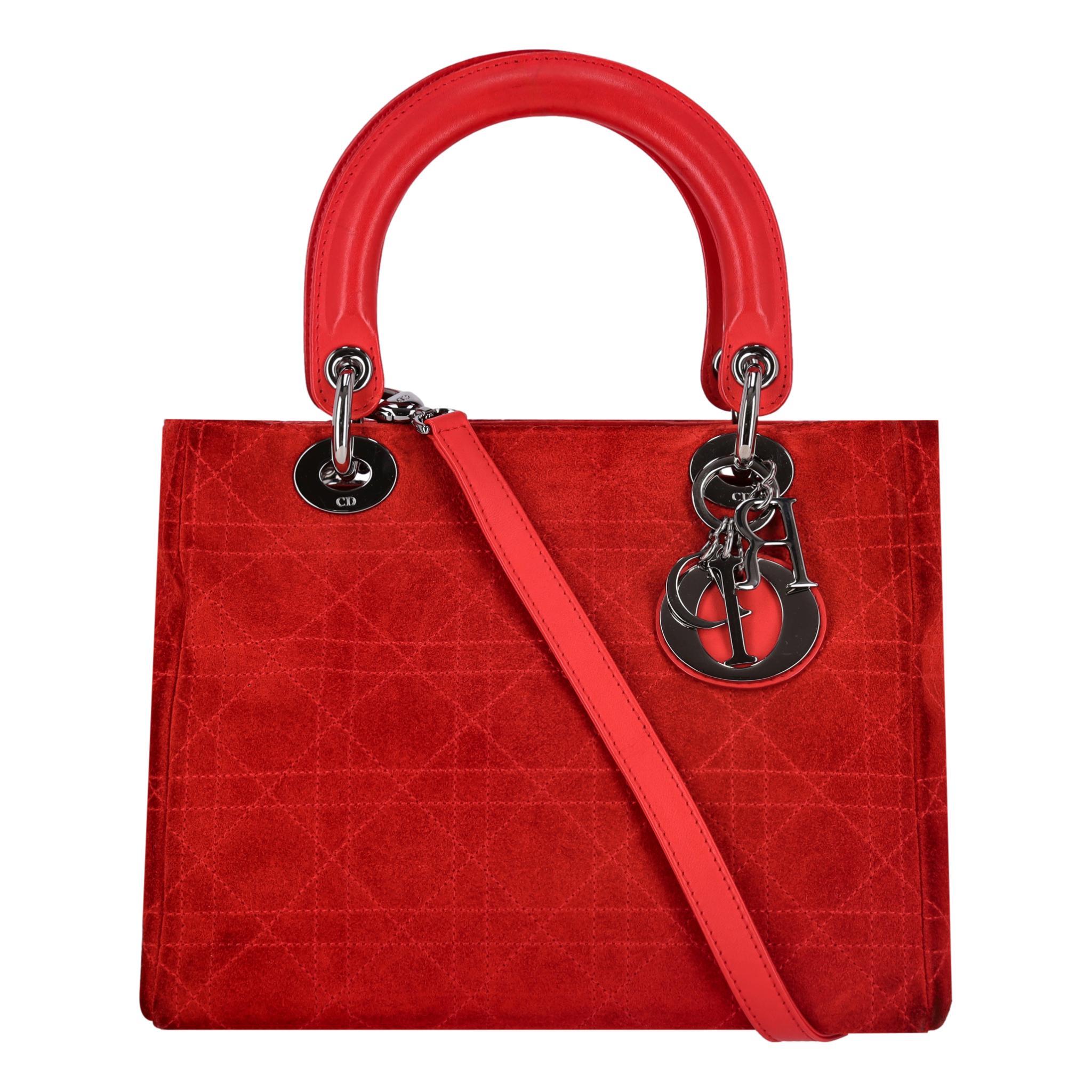Christian Dior Stitch by Stitch by Stitch, sac moyen en daim Pour femmes en vente