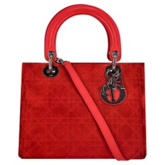 Christian Dior Lady Dior Stitch by Stitch Borsa media in pelle scamosciata