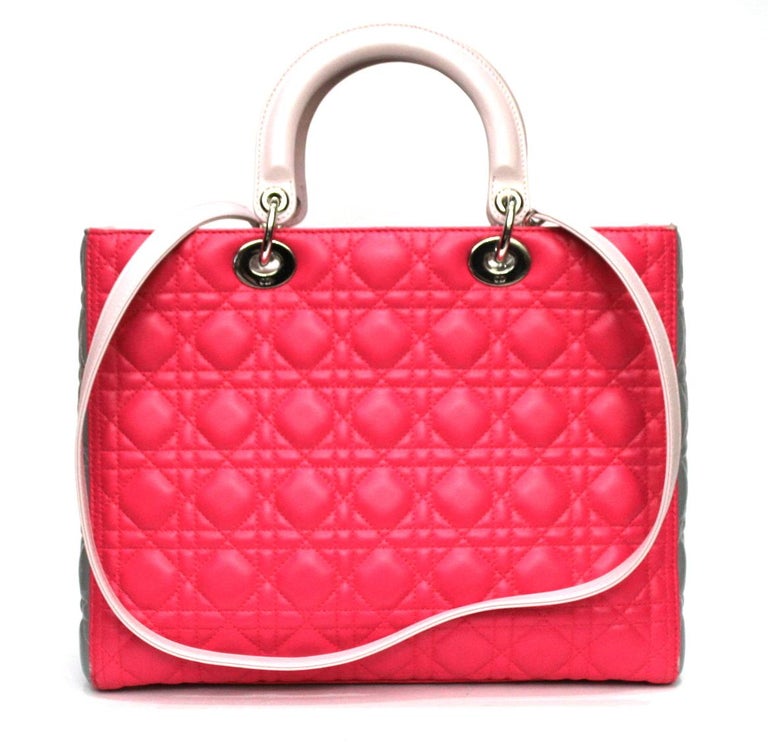 Christian Dior Lady Dior Tri-color Tote Bag For Sale at 1stdibs