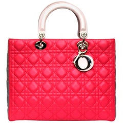 Christian Dior Lady Dior Tri-color Tote Bag