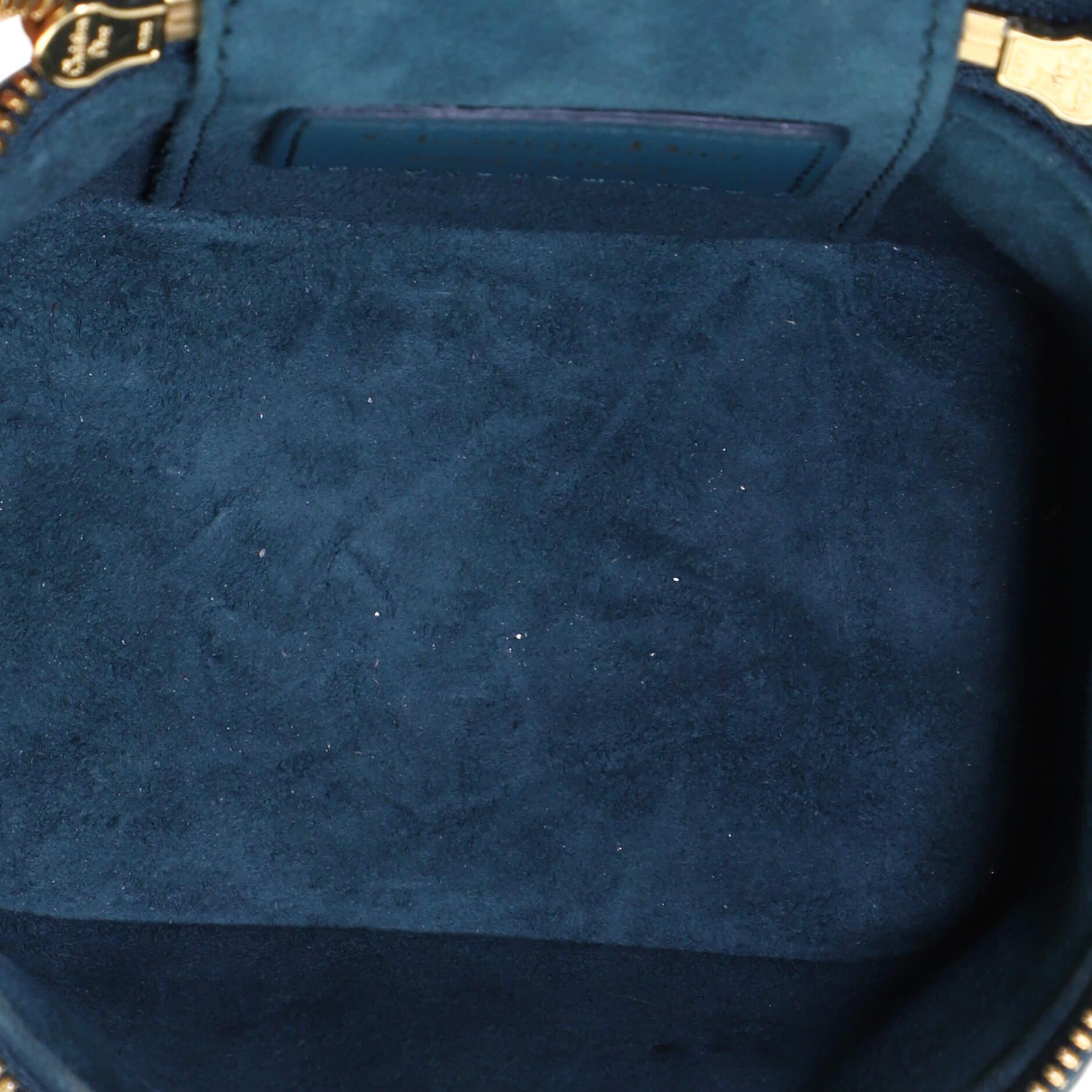 Christian Dior Lady Dior Vanity Case Cannage Quilt Lambskin Micro In Good Condition In NY, NY