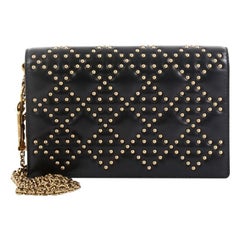 Christian Dior Lady Dior Wallet On Chain Cannage Studded Leather 