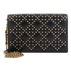 Christian Dior Lady Dior Wallet On Chain Cannage Studded Leather