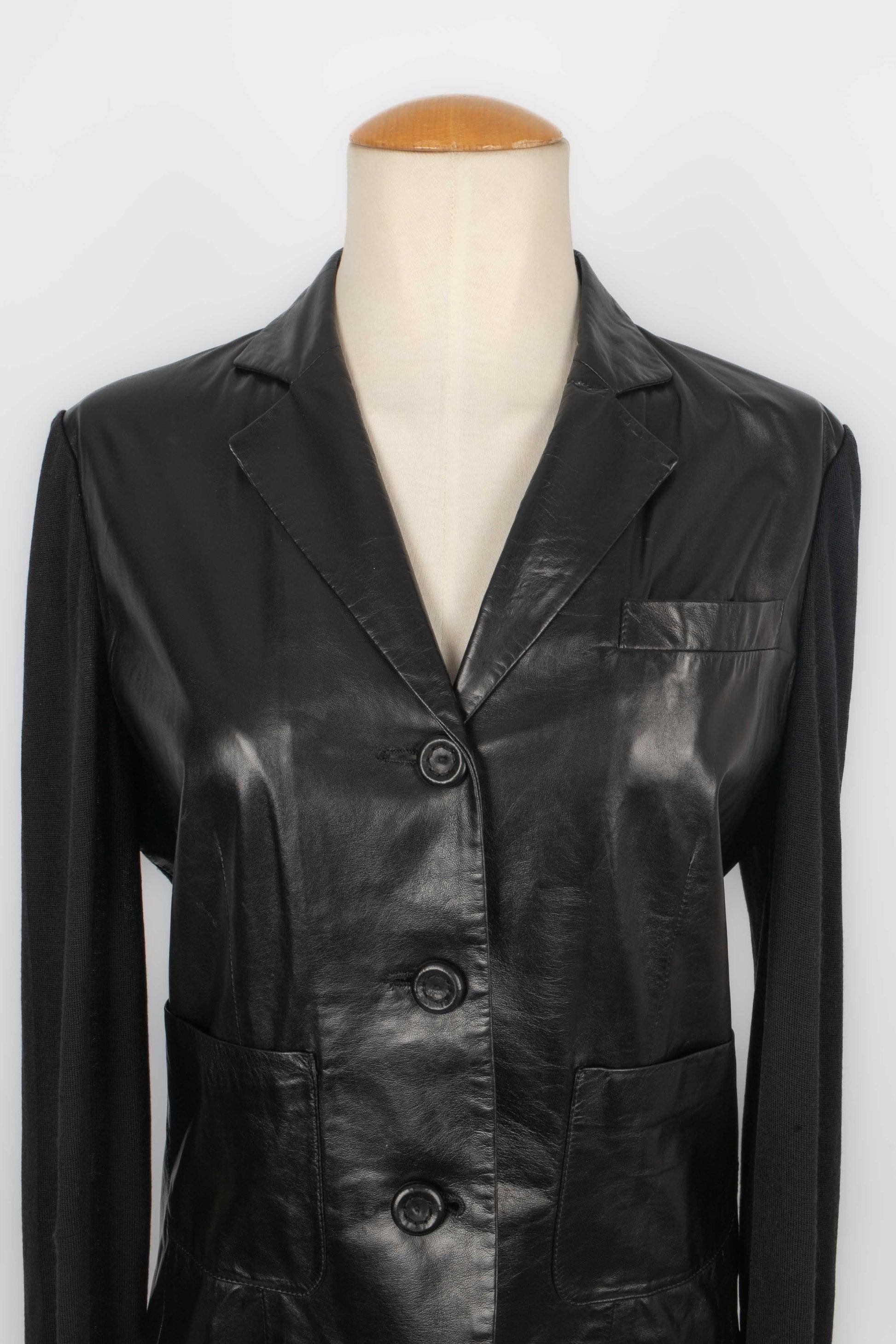 Christian Dior Lamb Leather and Cashmere Shirt For Sale 2