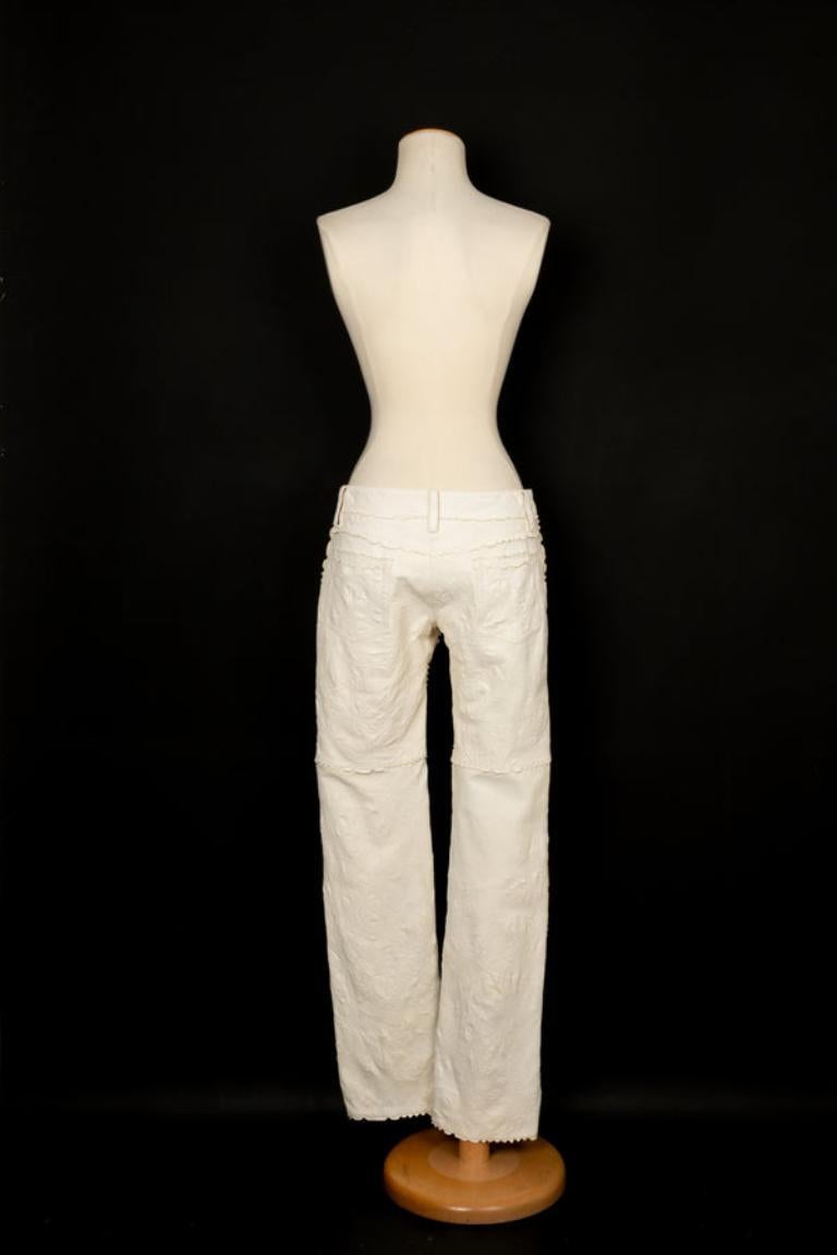 Christian Dior Lamb Leather Pants In Good Condition For Sale In SAINT-OUEN-SUR-SEINE, FR