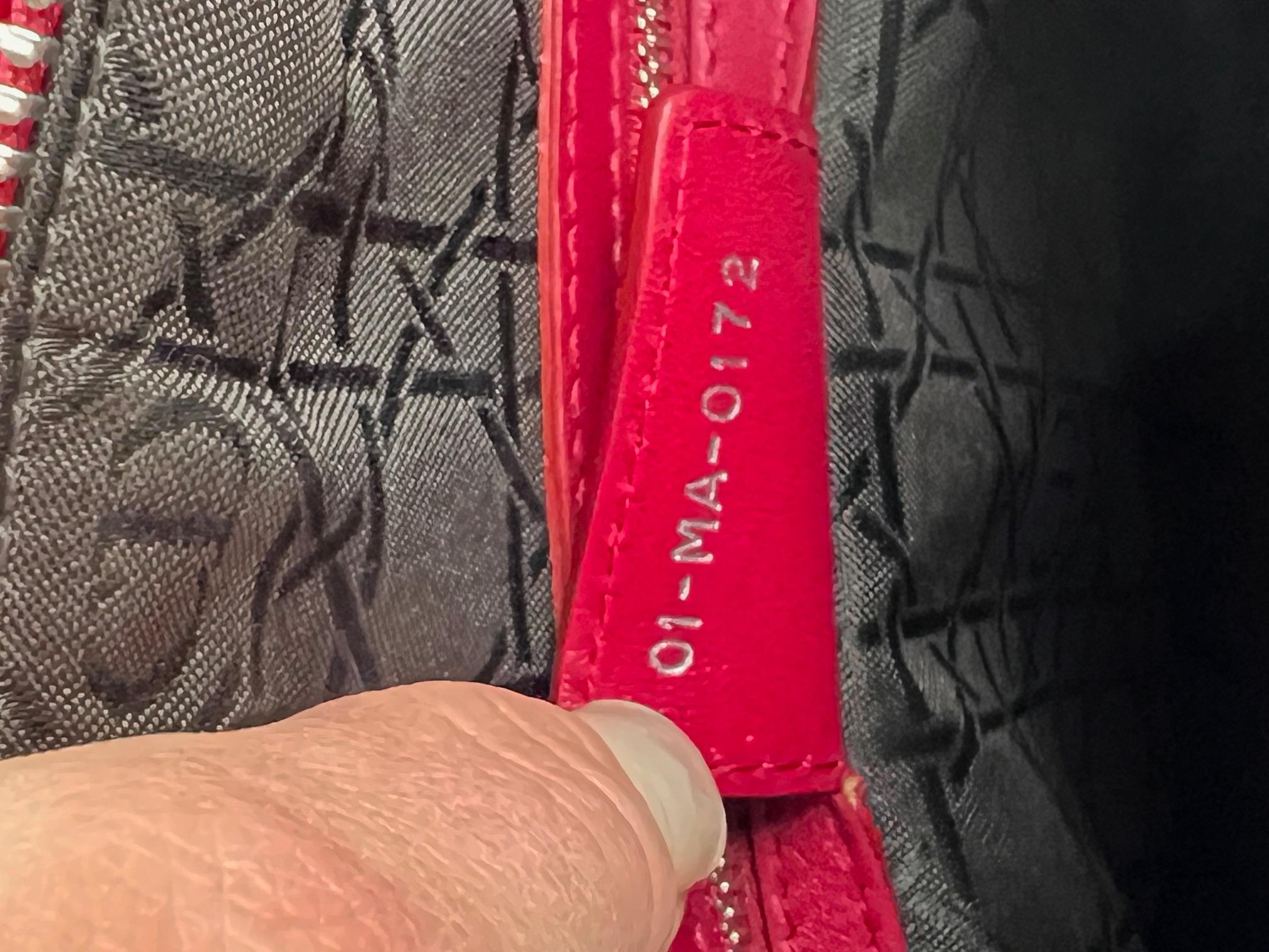 Christian Dior Lambskin Cannage Large Red Lady Dior Shoulder Bag For Sale 2