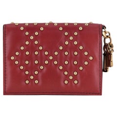 Christian Dior Lambskin Cannage Leather Lady Dior Studded Card Holder