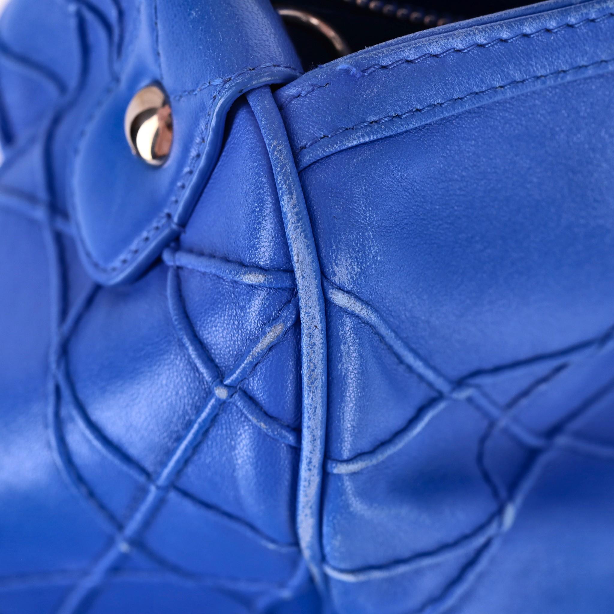 Christian Dior Lambskin Leather Cannage Granville Polochon Bag For Sale 6