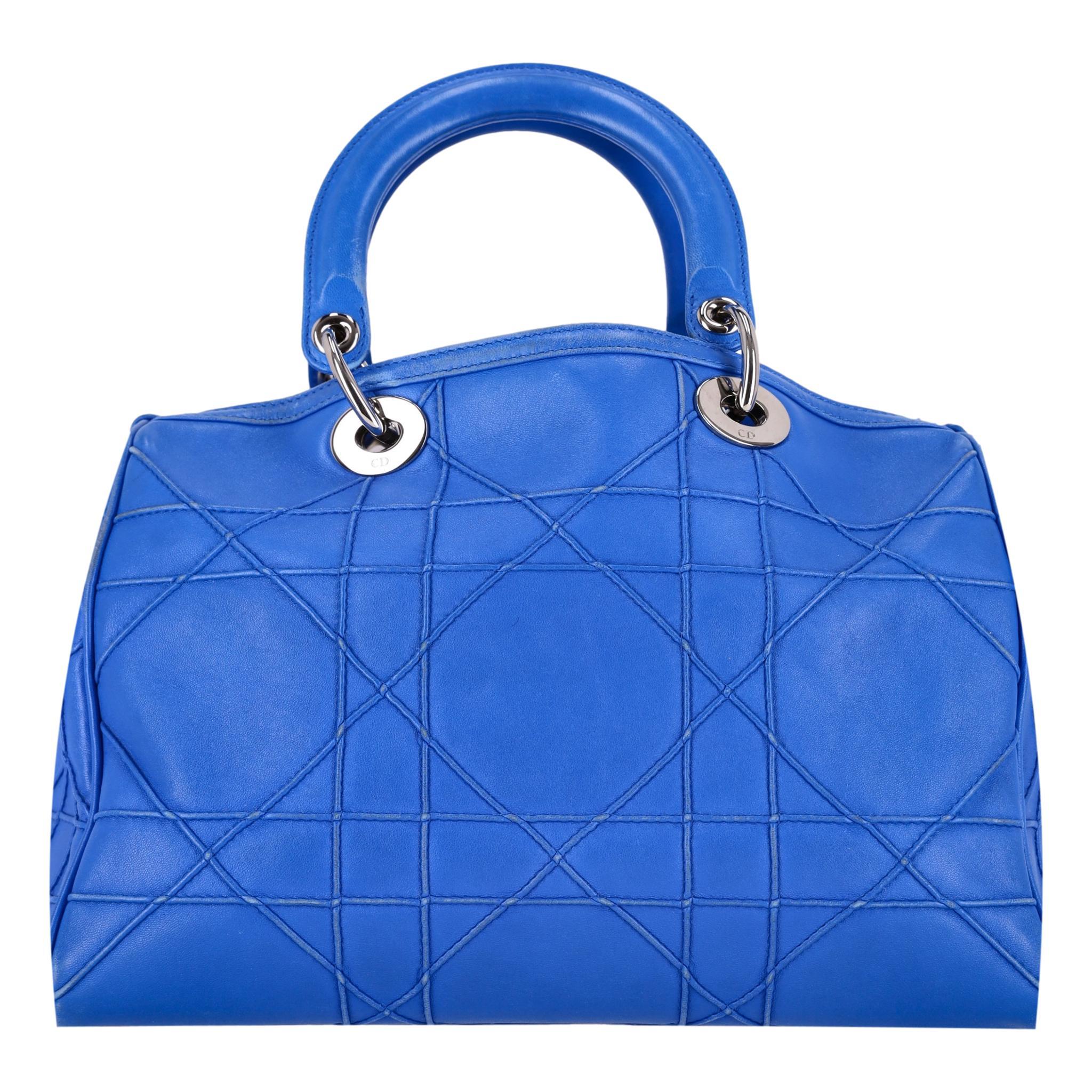 Christian Dior Lambskin Leather Cannage Granville Polochon Bag In Fair Condition For Sale In London, GB