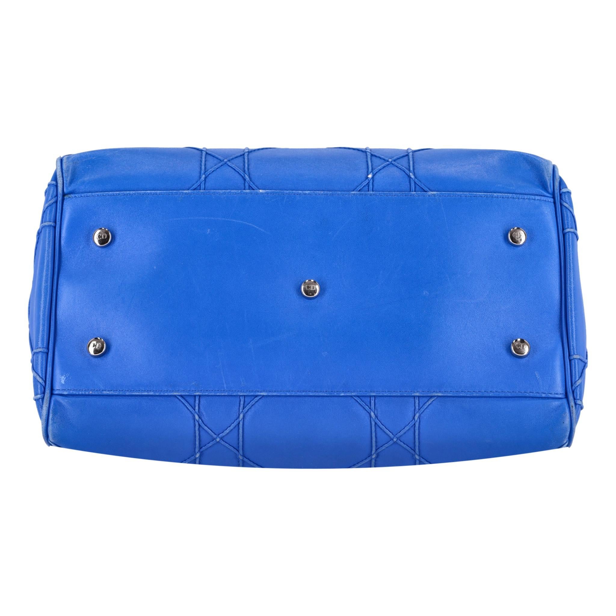Women's Christian Dior Lambskin Leather Cannage Granville Polochon Bag For Sale