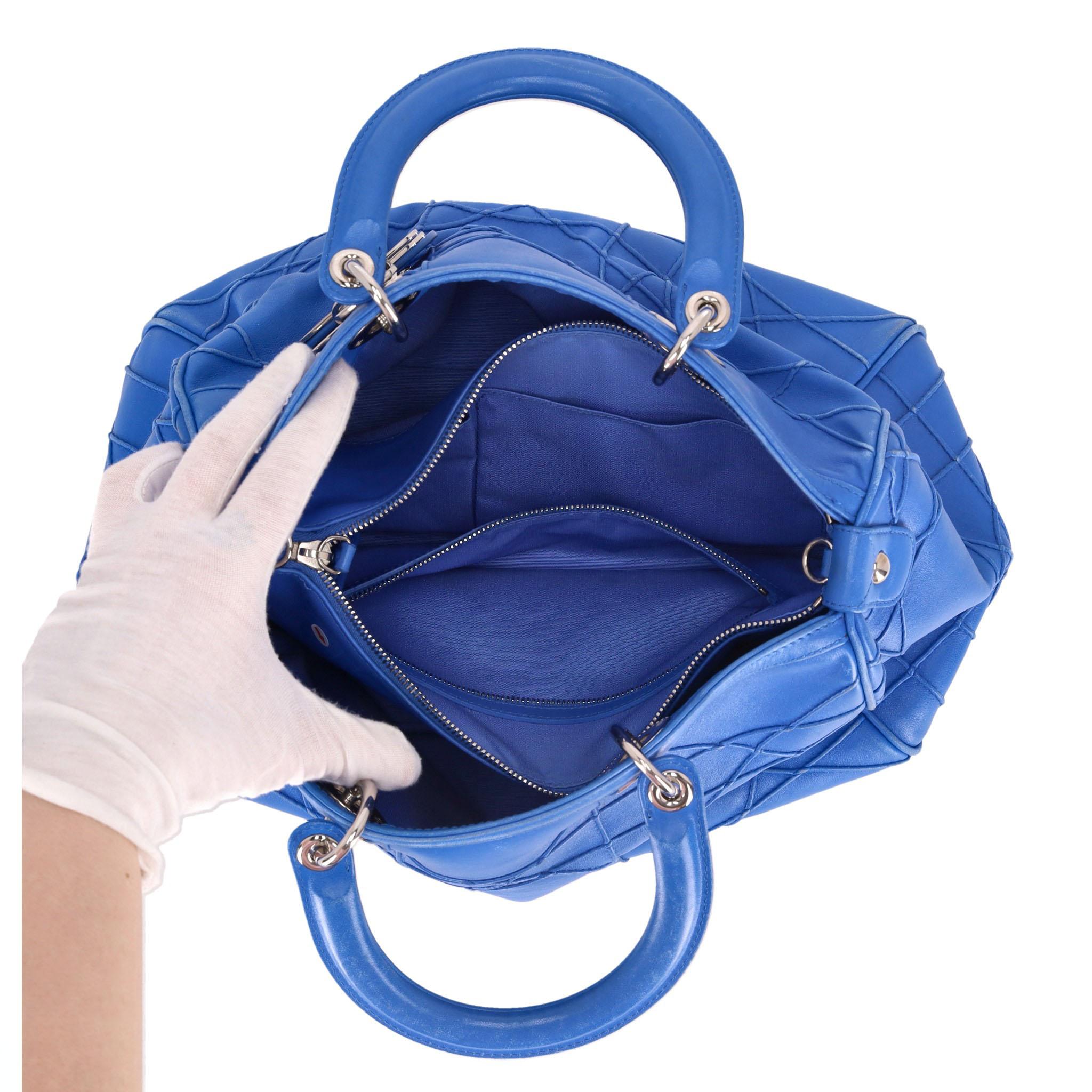 Christian Dior Lambskin Leather Cannage Granville Polochon Bag For Sale 1