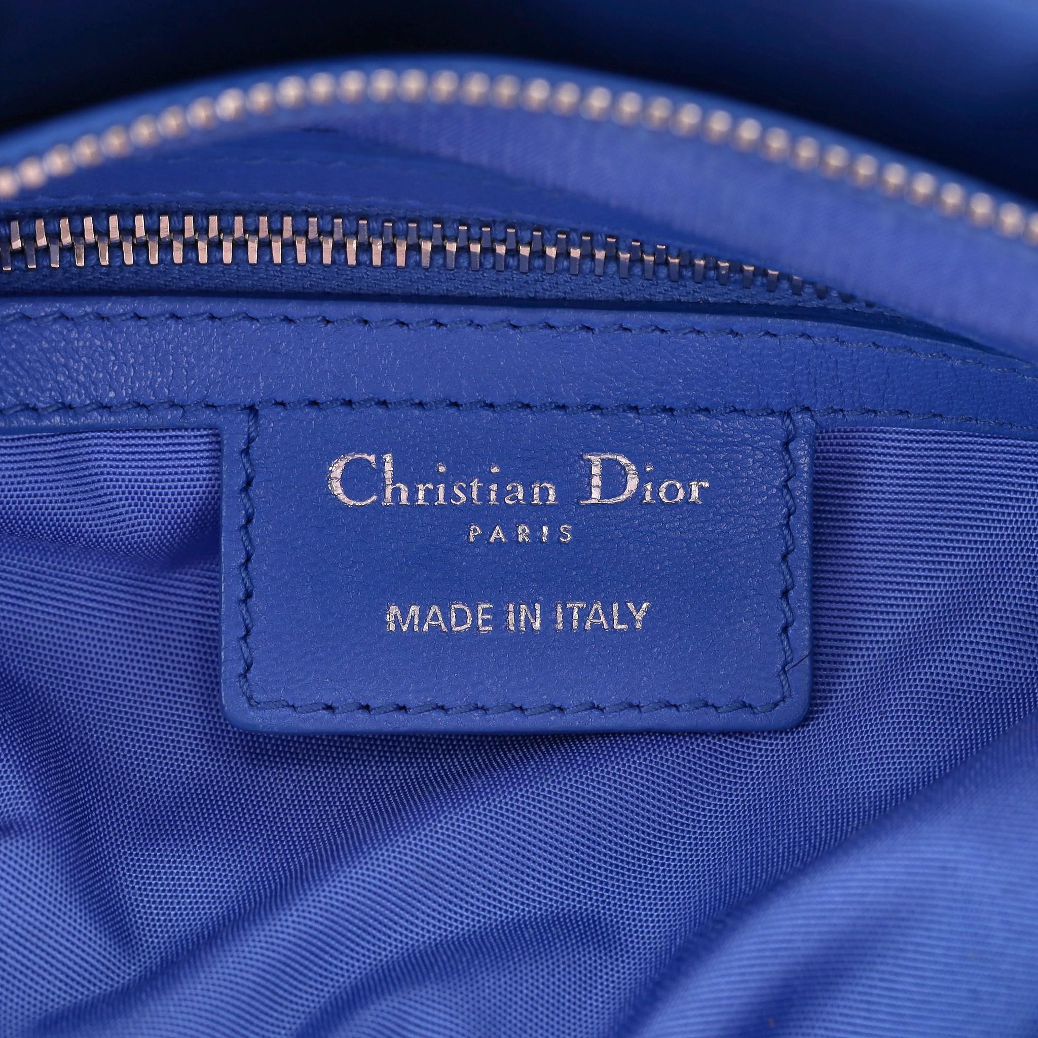 Christian Dior Lambskin Leather Cannage Granville Polochon Bag For Sale 4