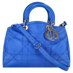 Christian Dior Lambskin Leather Cannage Granville Polochon Bag
