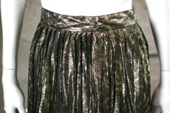 Christian Dior Lame Pleated Skirt