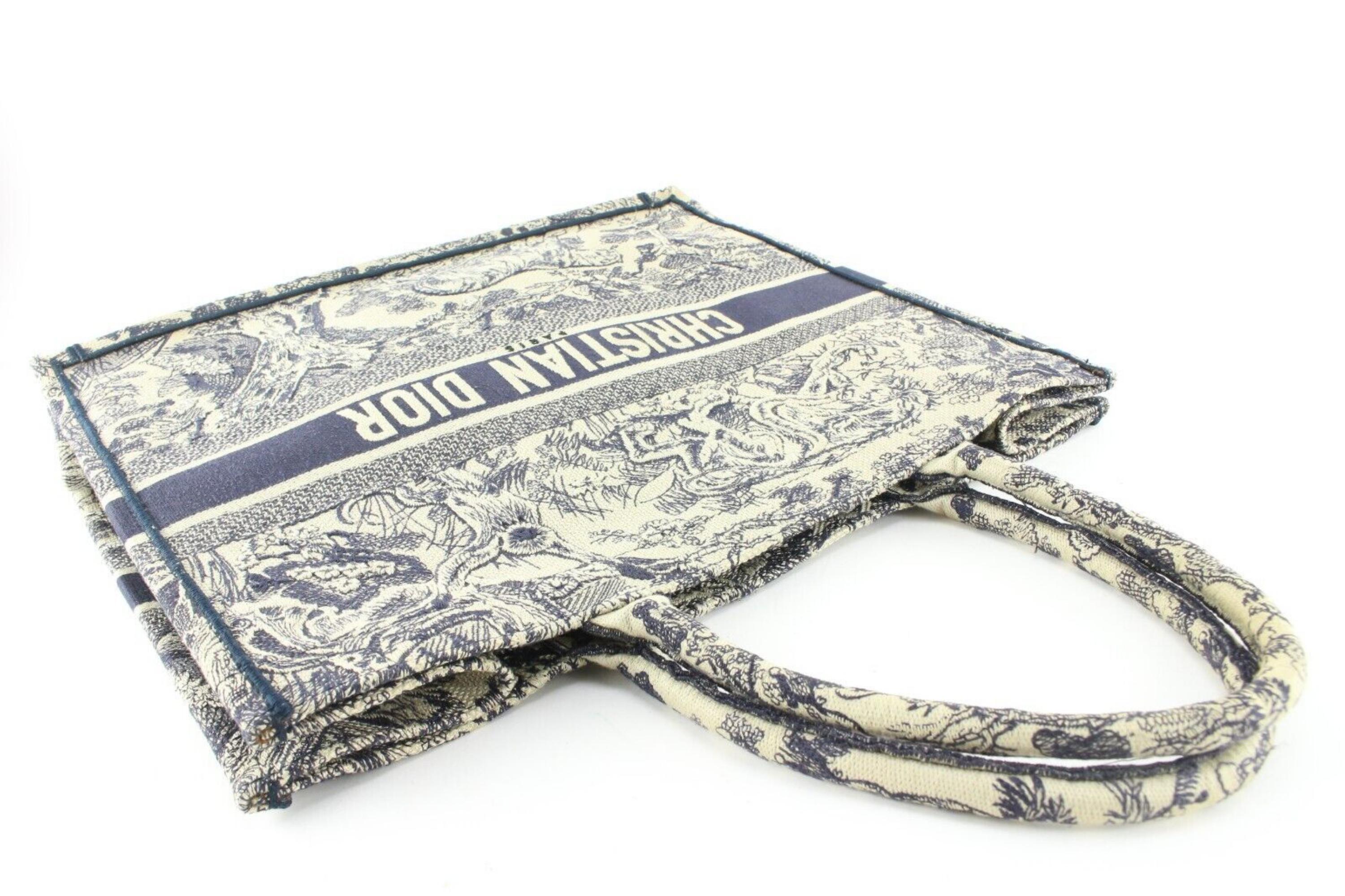 Christian Dior Large Book Tote Embroidered Toile de Jouy Jungle Canvas 1D0413C 2
