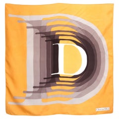 Christian Dior Large D Silk Scarf