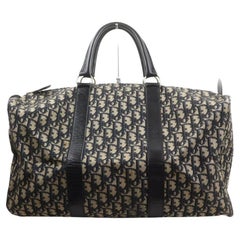 Christian Dior Große Trotter Boston Duffle Bag mit Monogramm in Marineblau 863232