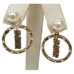 Christian Dior Mise En Dior Tribal Fuax Pearl Jadior w/ Crystal Earring